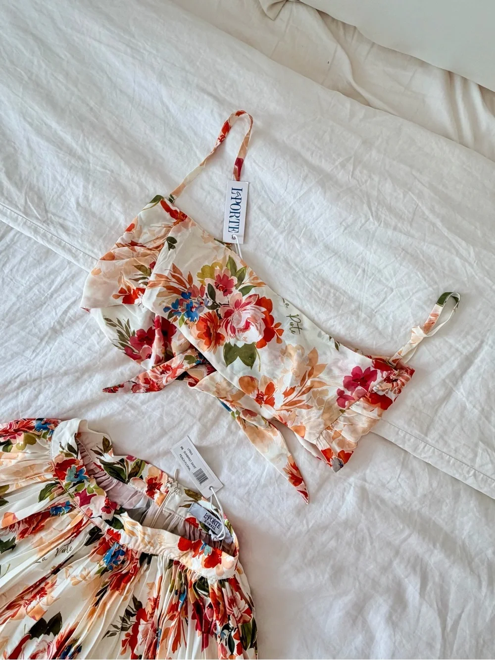 NWT - XS La Porte Tie-Front Crop Top (part of Maxi Set)